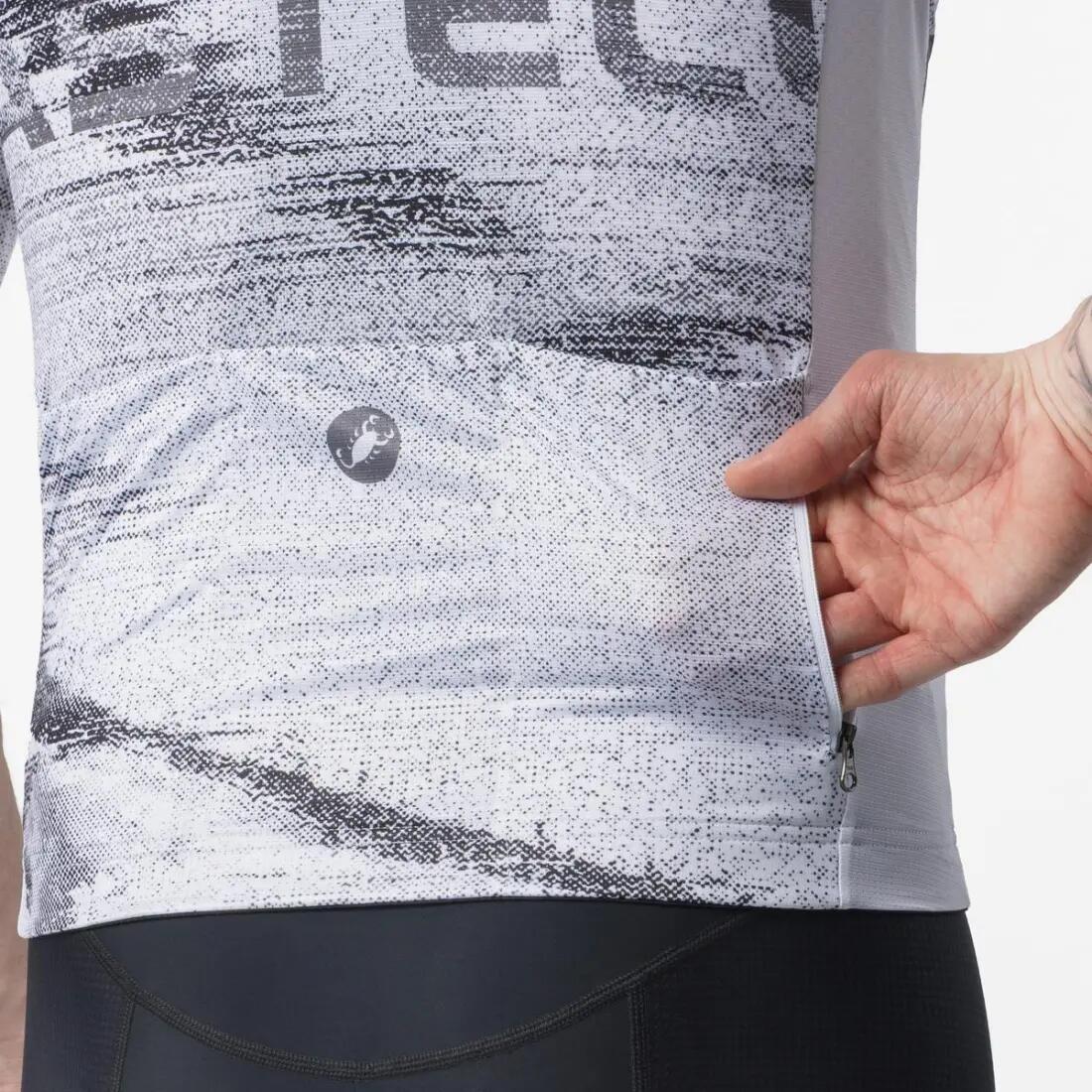 Castelli Stratus Logo Wielershirt Heren White Smoky Gray 4/6