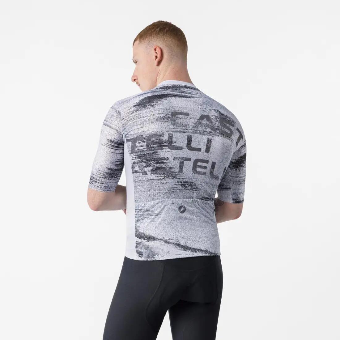 Castelli Stratus Logo Wielershirt Heren White Smoky Gray 2/6