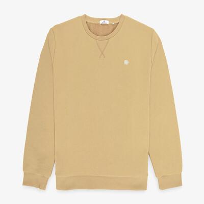 Stanley sweatshirt met ronde hals van beige katoenfleece