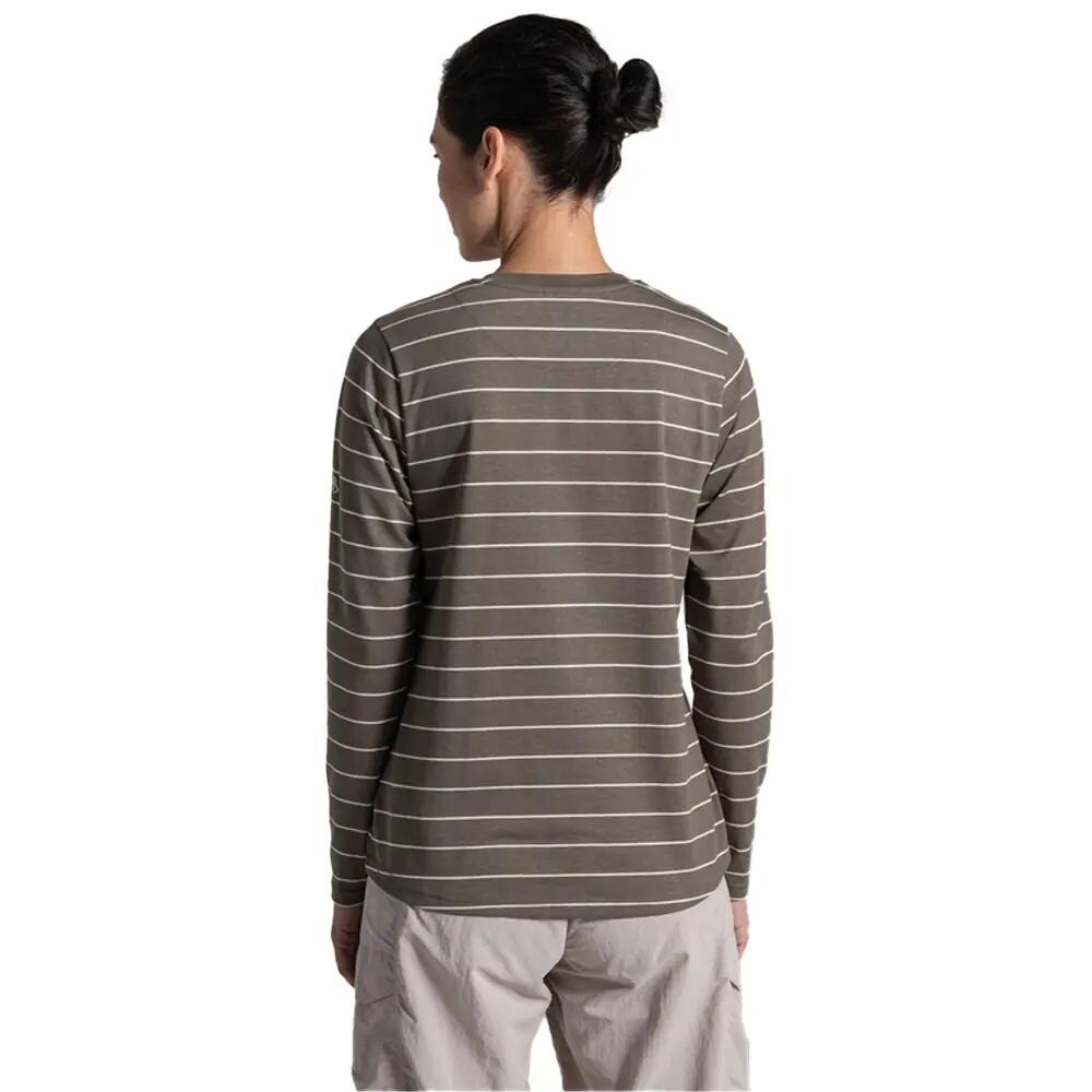 T-Shirt de manga comprida Akona Nosilife às riscas para senhora e senhora 3/4