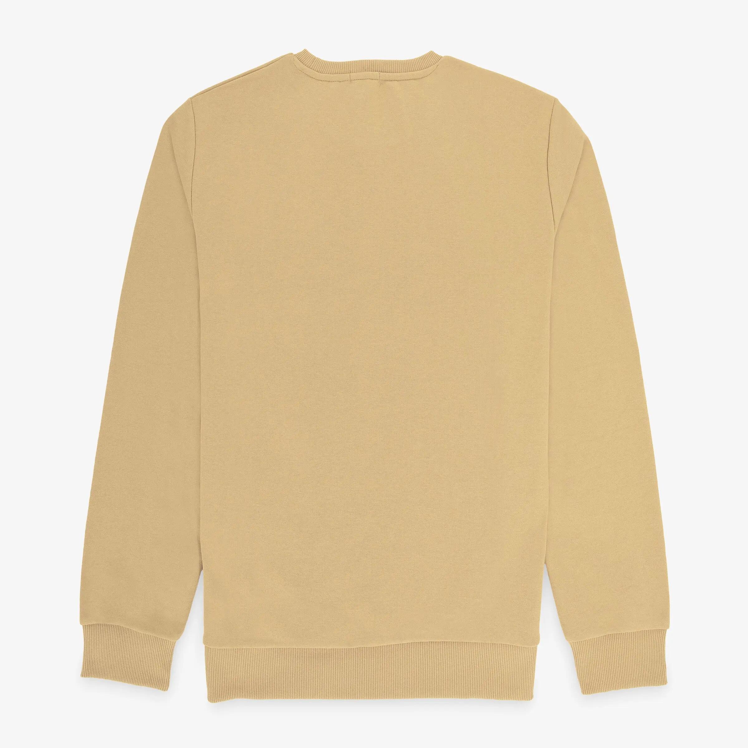 Felpa a girocollo Stanley in cotone felpato beige 2/3