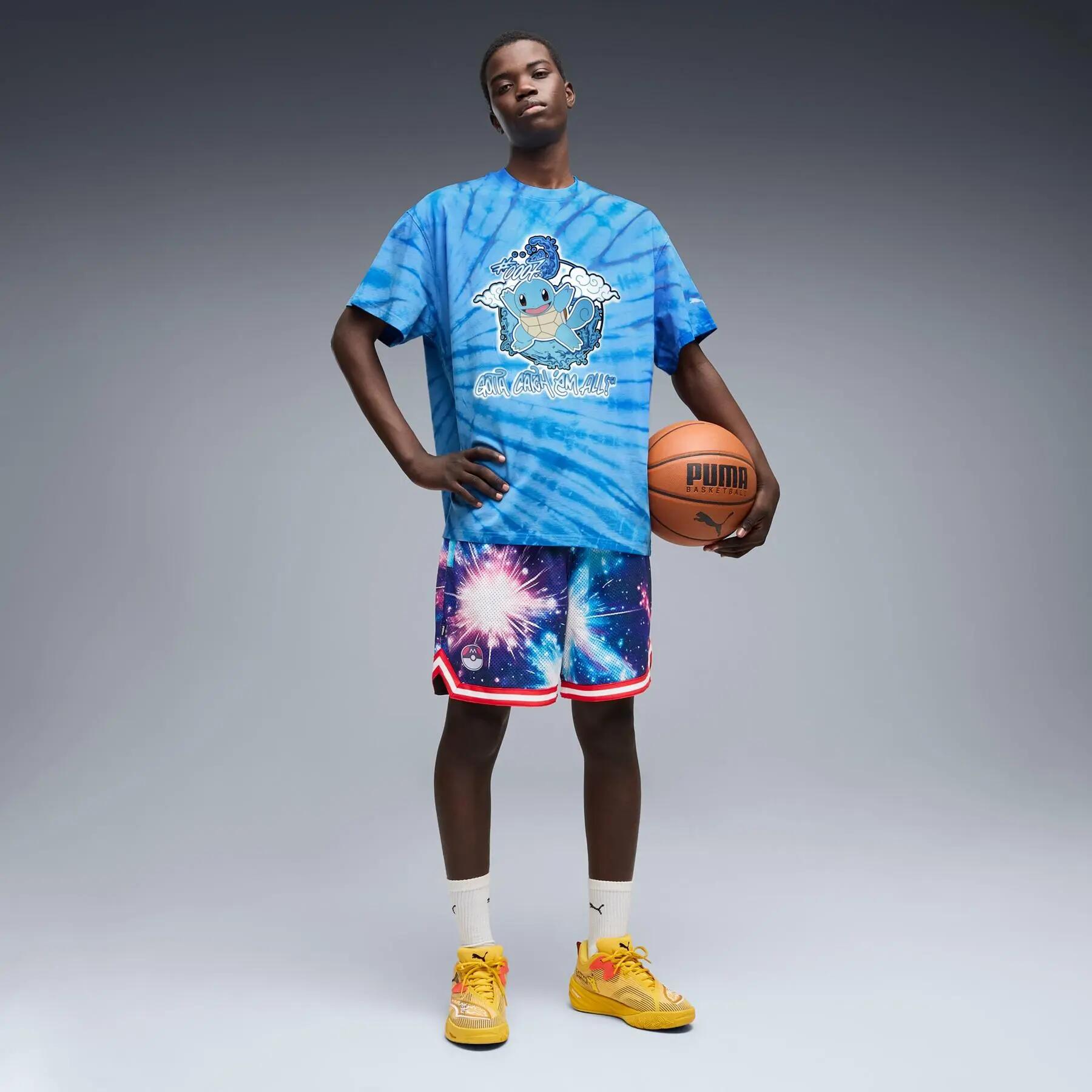 T-shirt da uomo Puma POKEMON X HOOPS SQUIRTLE blu, taglia M 5/5