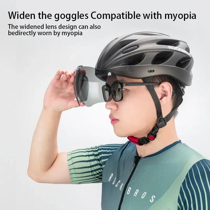 ROCKBROS MTB Fahrradhelm Magnet-Visier Abnehmbare Krempe 2/7