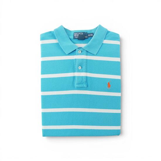 Refurbished - Ralph Lauren Herren Poloshirt kurzarm blau - In sehr gutem Zustand
