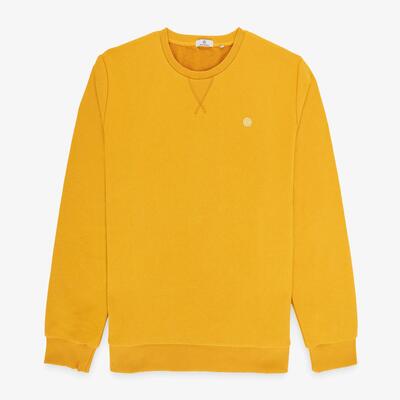 Stanley sweatshirt met ronde hals van geel katoenfleece