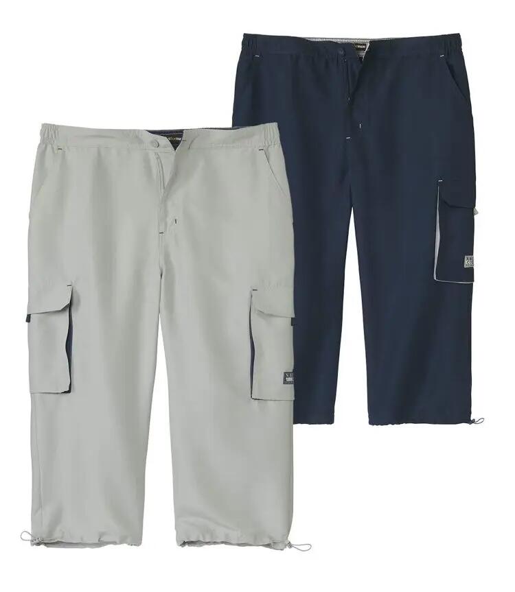 Le Lot de 2 Pantacourts Cargo Microfi bre Top Confort 4/4