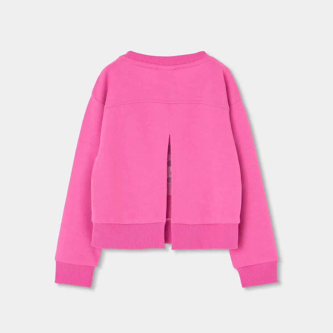Sudadera de felpa para niña con mensaje "DOING MY BEST", rosa 2/4