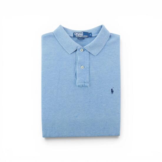 Second hand - Polo Ralph Lauren Polo uomo manica corta blu chiaro - Stato buono