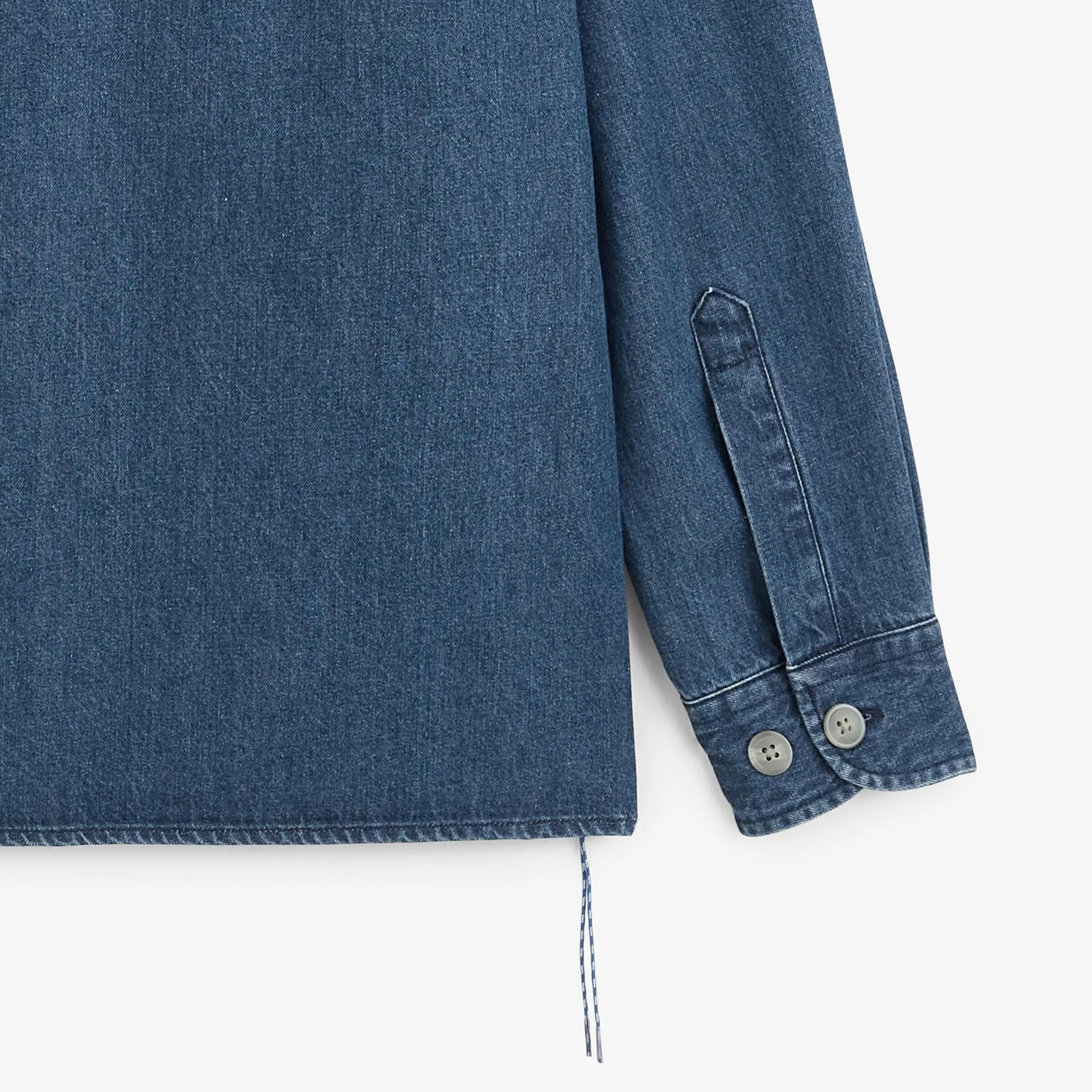 Sovracamicia in denim con zip 4/4