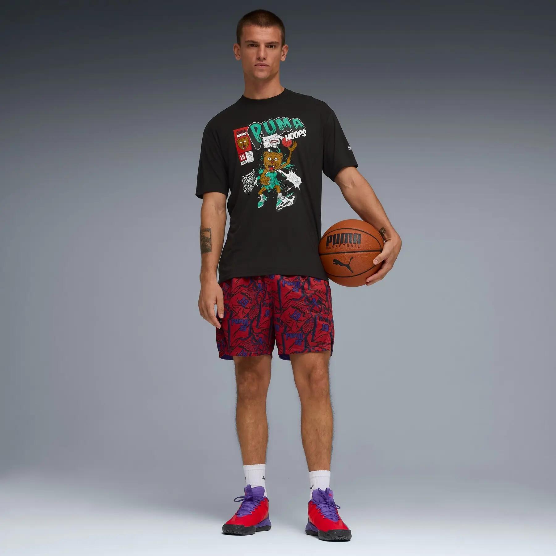T-shirt da uomo Puma FLAGRANT FOUL 4 nera, taglia S 5/5