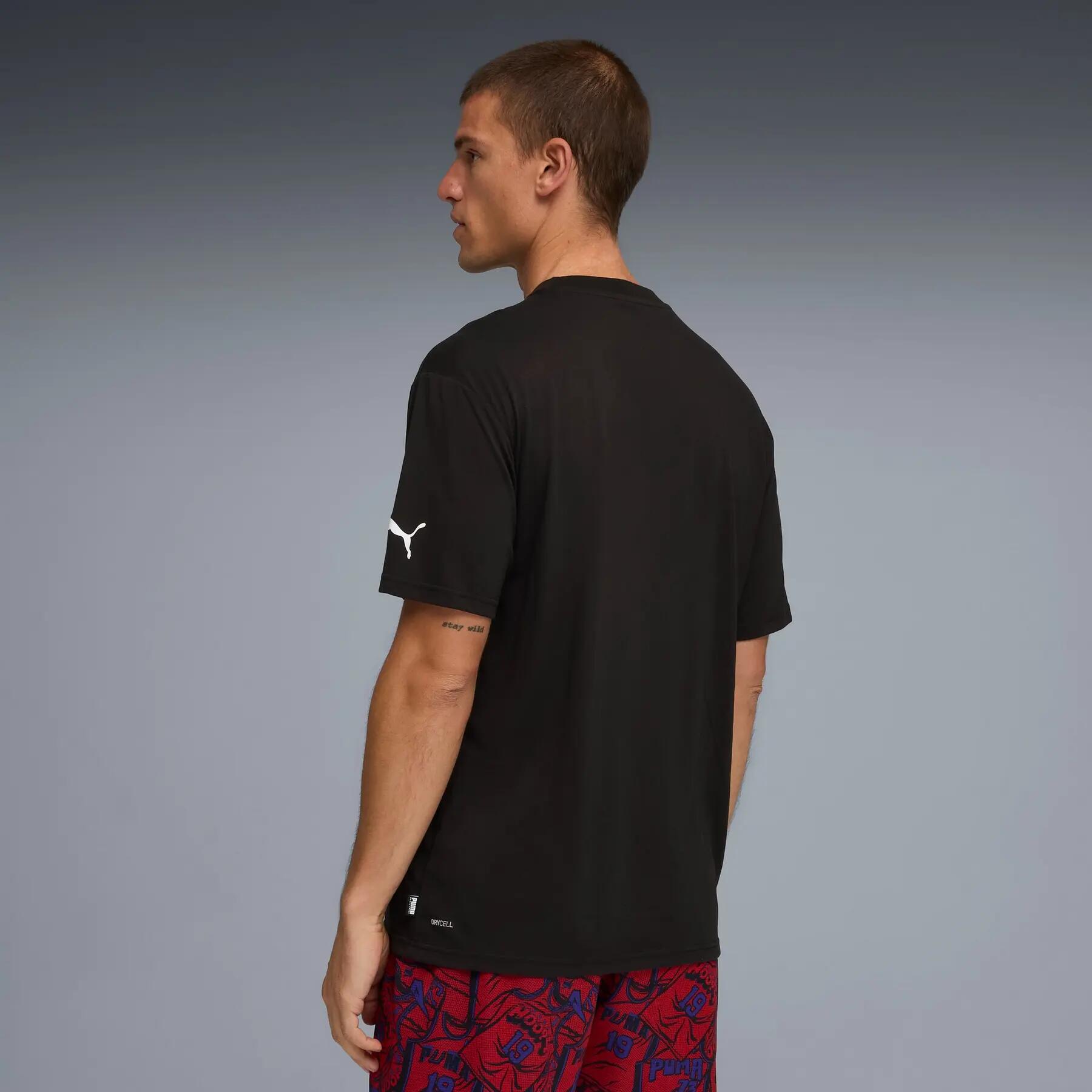 T-shirt da uomo Puma FLAGRANT FOUL 4 nera, taglia S 4/5