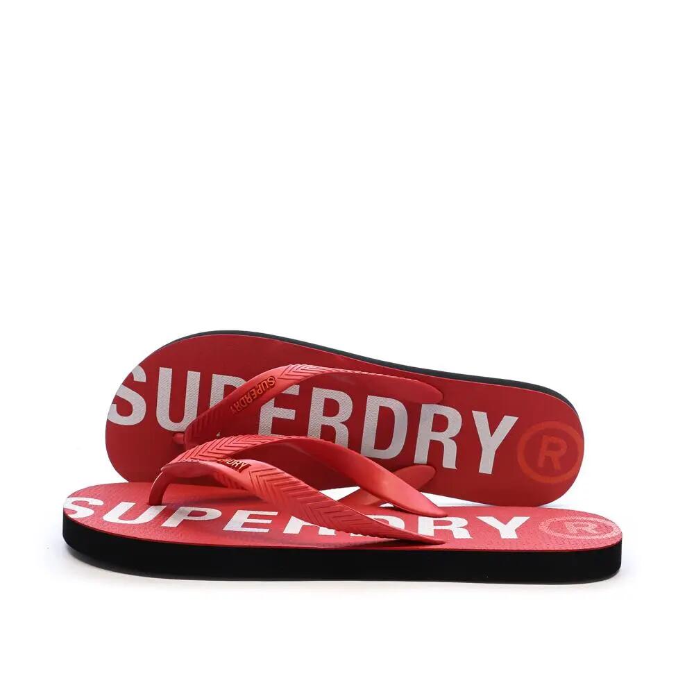 Superdry Men's Core Essential Red Flip Flops