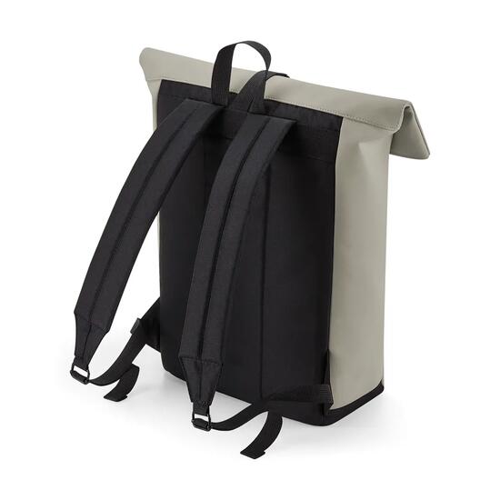 Sac à dos avec rabat roll-top en polyuréthane mat - Clay - One Size