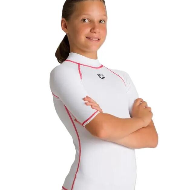 ARENA GIRL'S RASH VEST S/S WHITE 003141/100 116 (6-7)