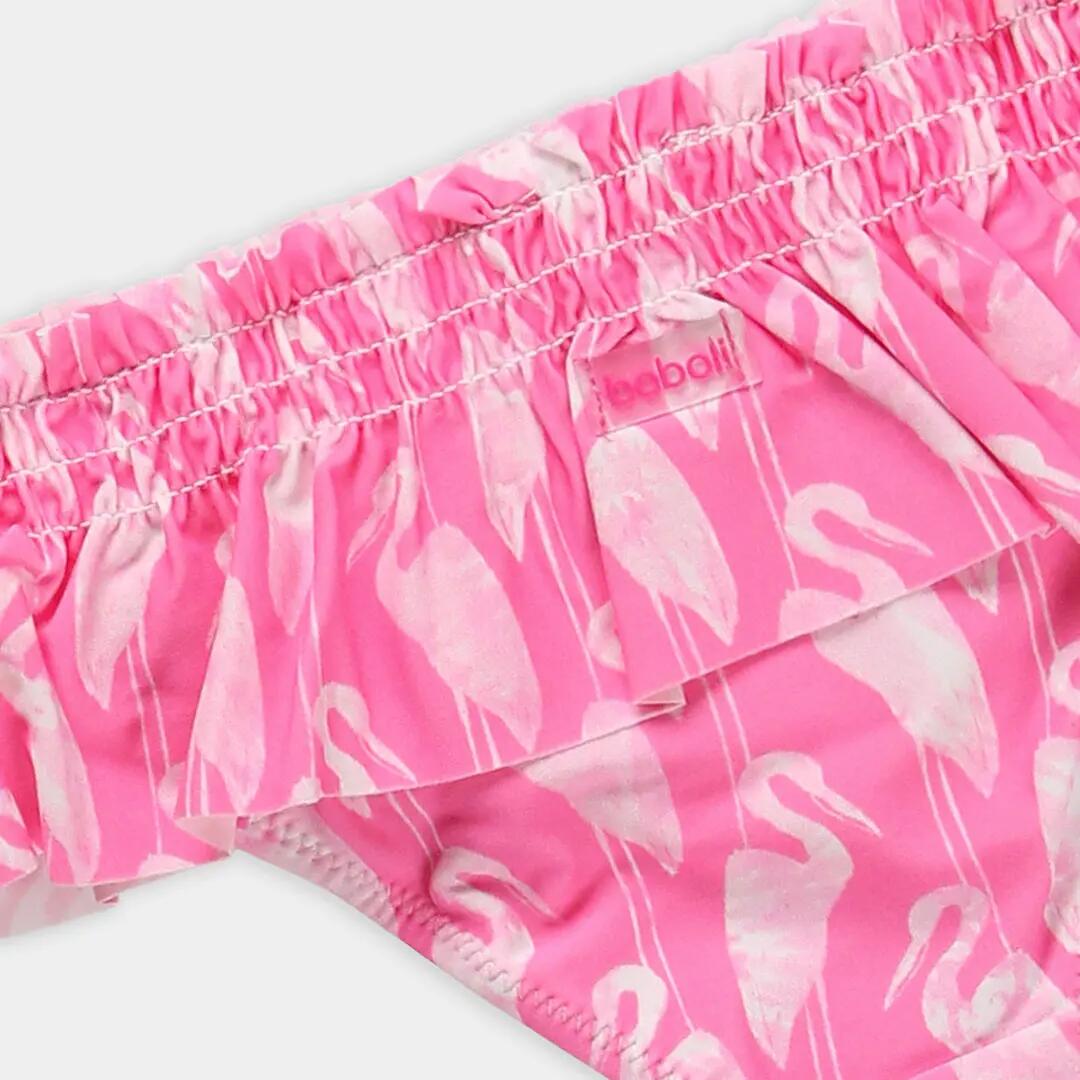 Bañador para niña con estampado de flamencos y protección solar UPF50+, rosa 4/4