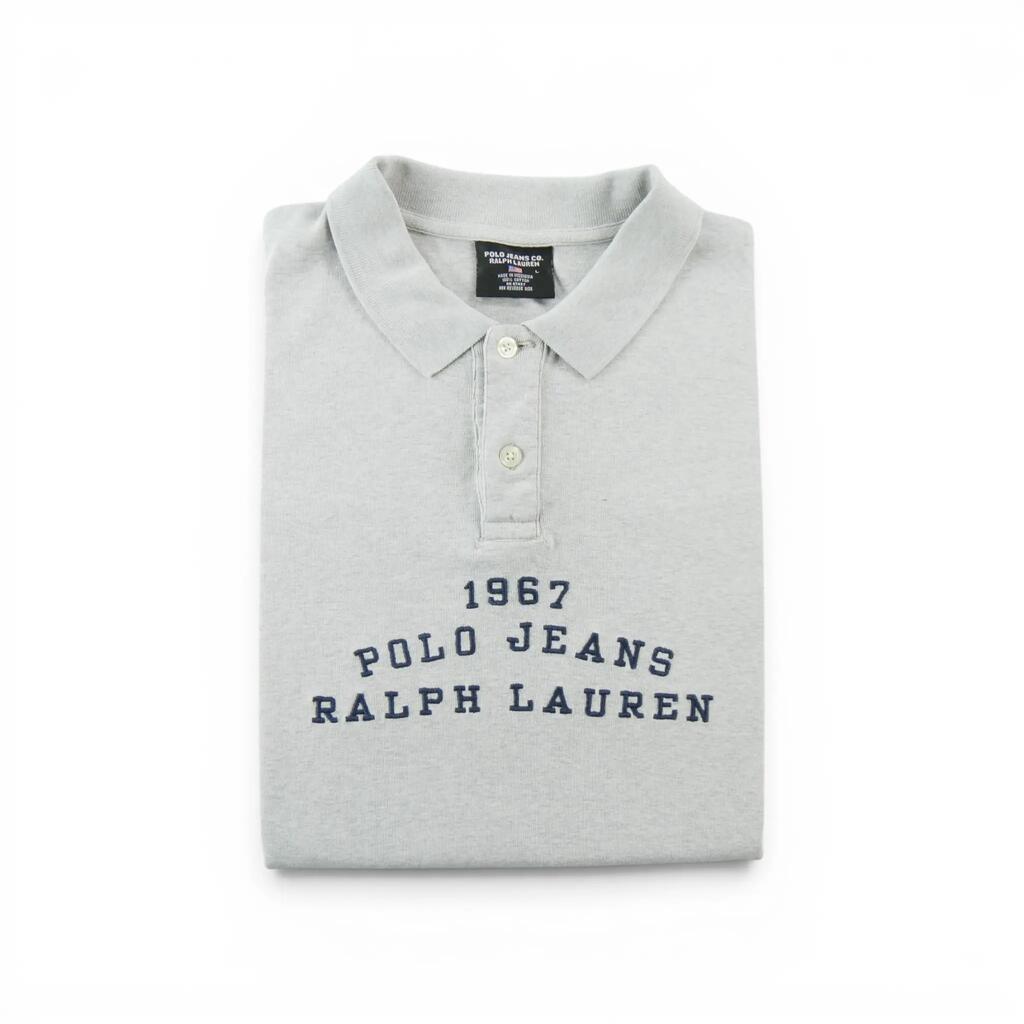 Second life - Polo Ralph Lauren Men's Short Sleeve Polo Y2K Gray - Good