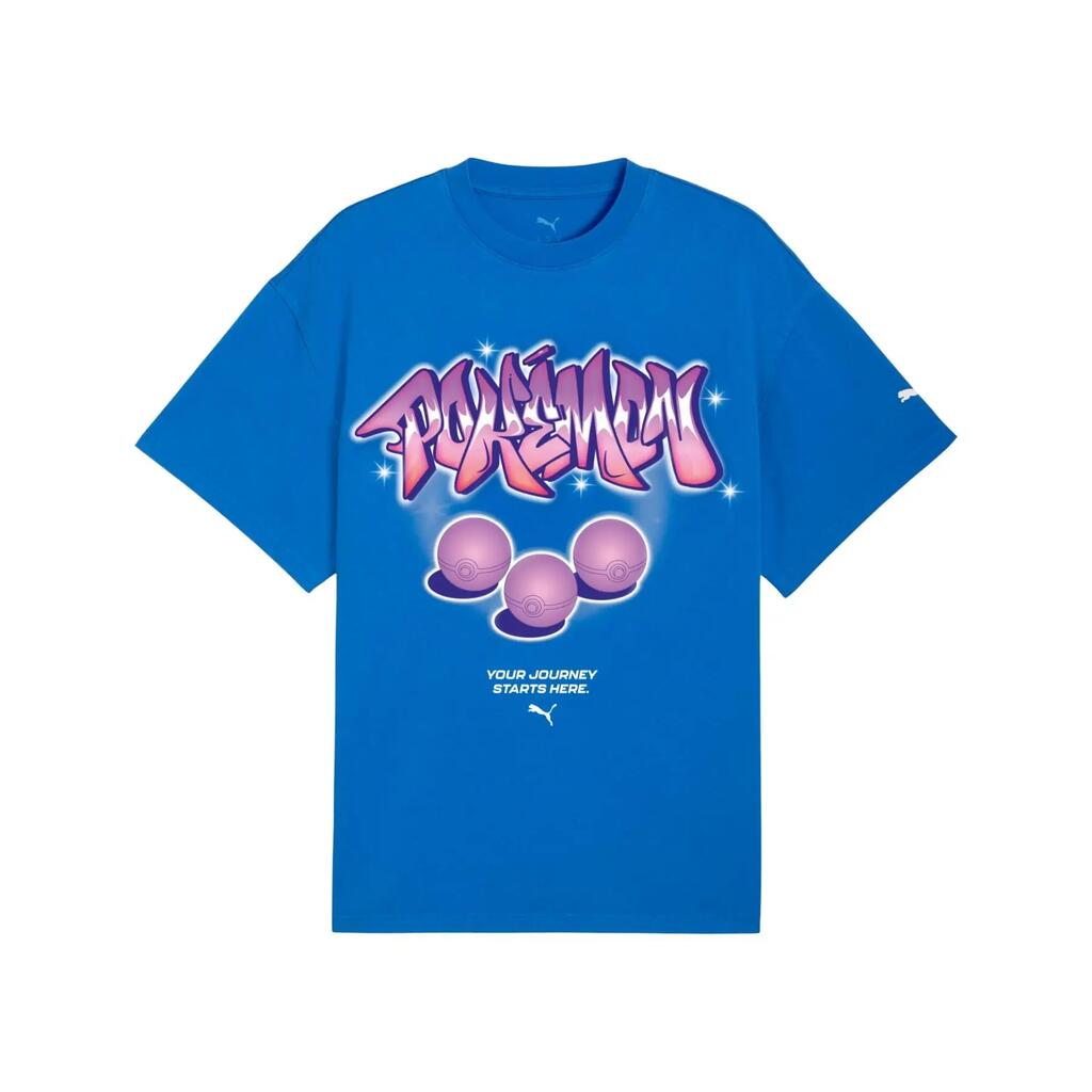 Puma POKEMON X HOOPS I men's t-shirt blue size L