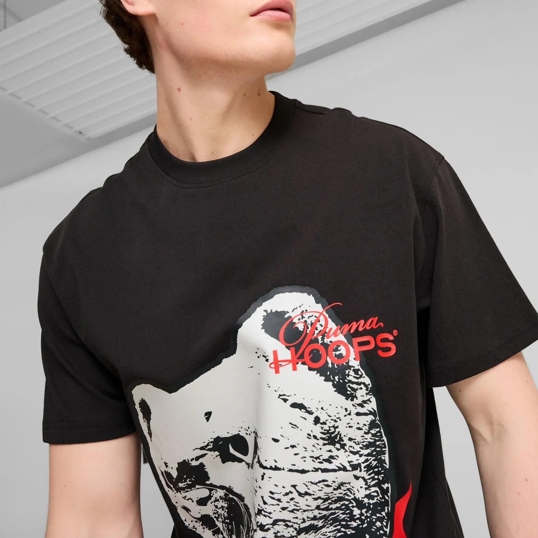 T-shirt da uomo Puma HE CAN HOOP nera, taglia M 7/7