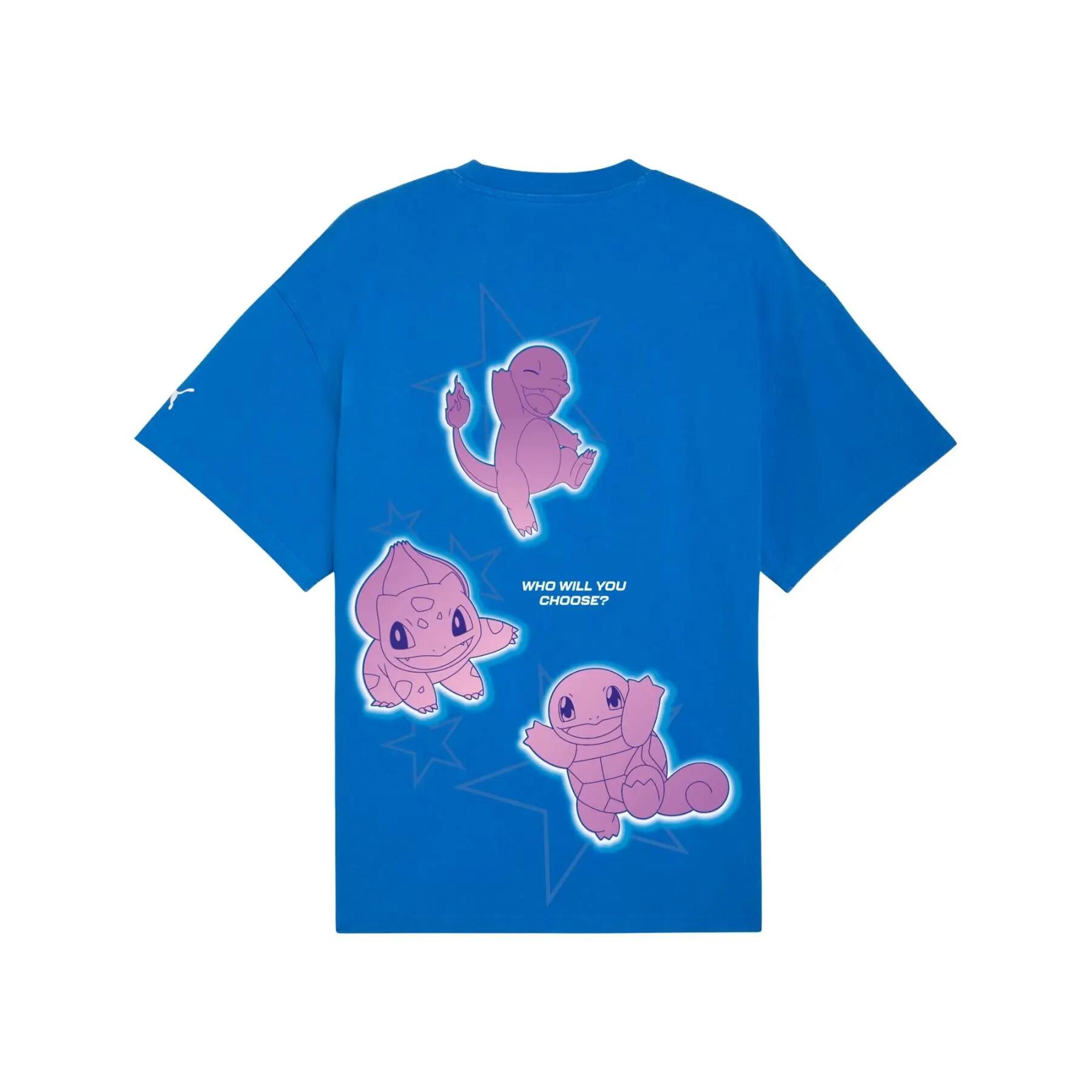 T-shirt da uomo Puma POKEMON X HOOPS I blu, taglia L 2/5