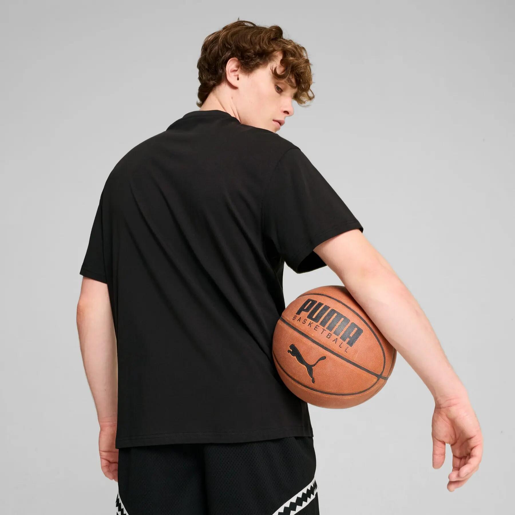 T-shirt da uomo Puma HE CAN HOOP nera, taglia M 6/7