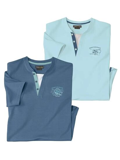 Le Lot de 2 Tee-shirts Col Fantaisie