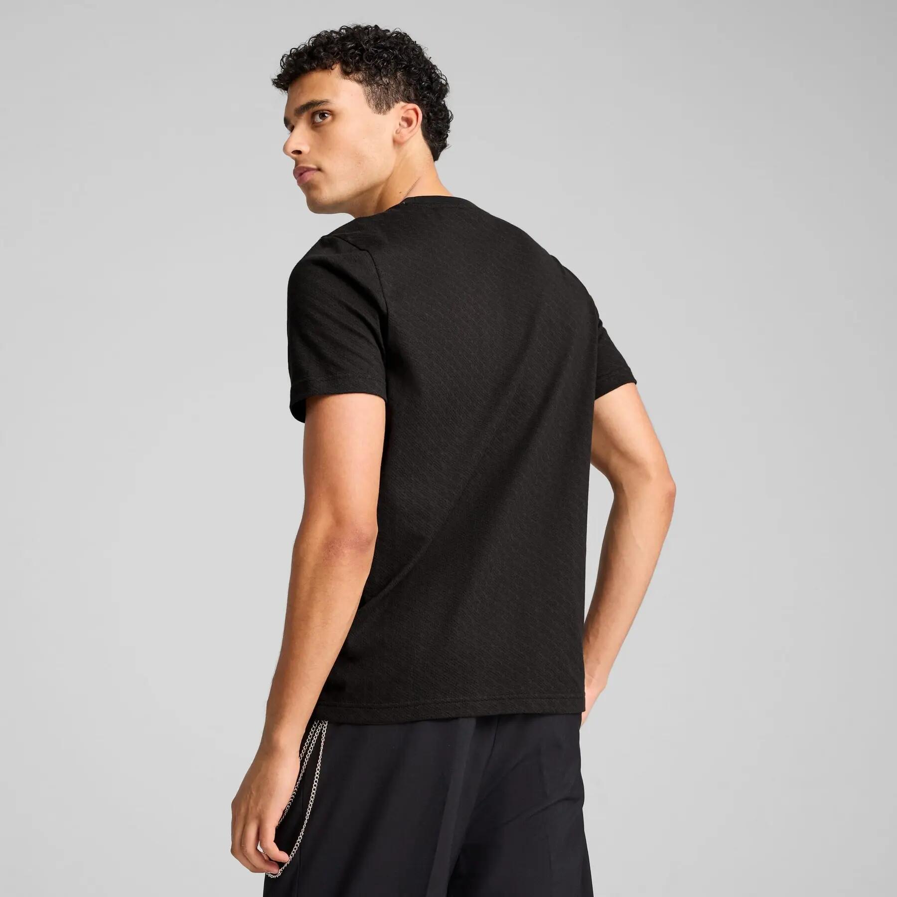 Camiseta masculina Puma BMW MMS Jacquard preta, tamanho P 4/5