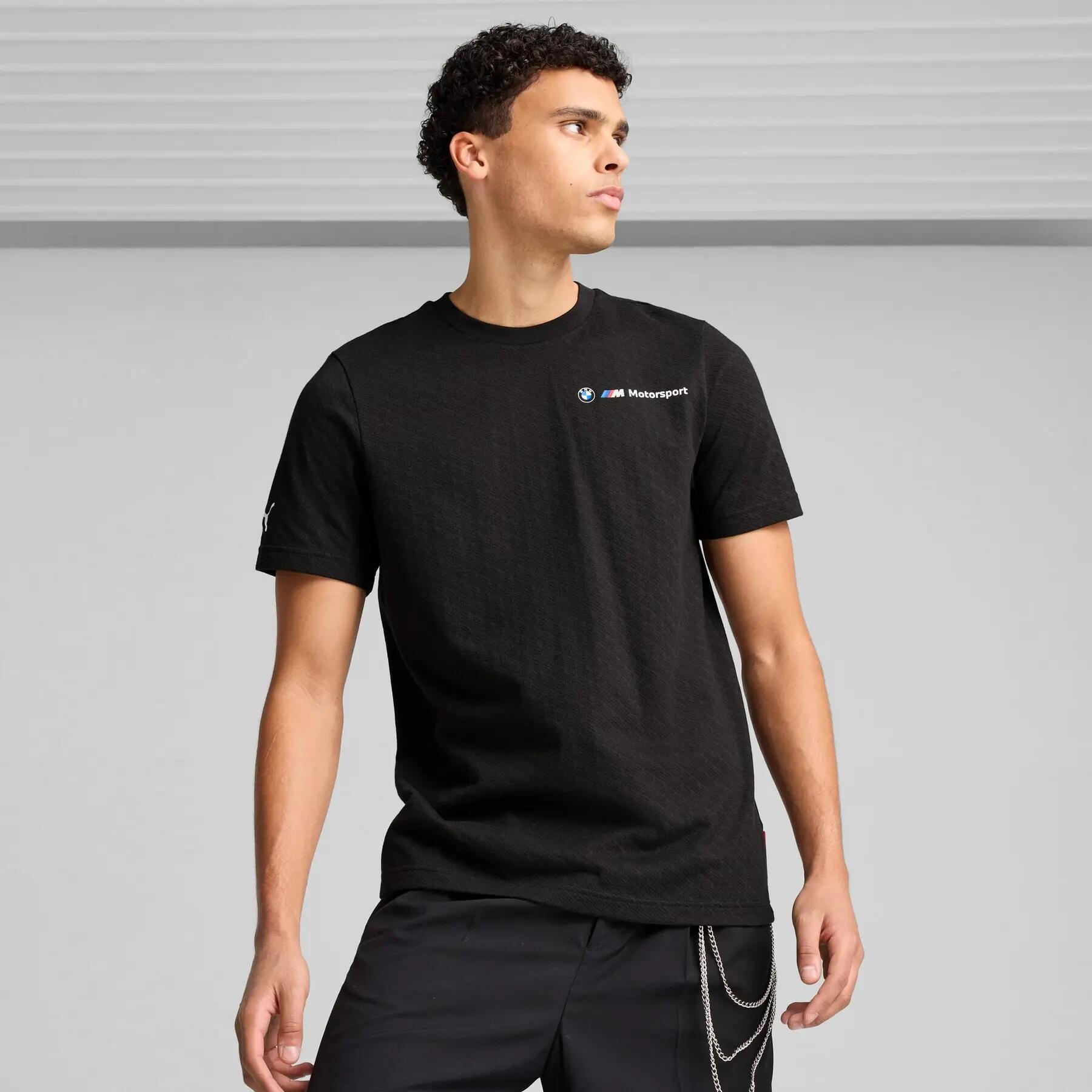 Camiseta masculina Puma BMW MMS Jacquard preta, tamanho P 3/5