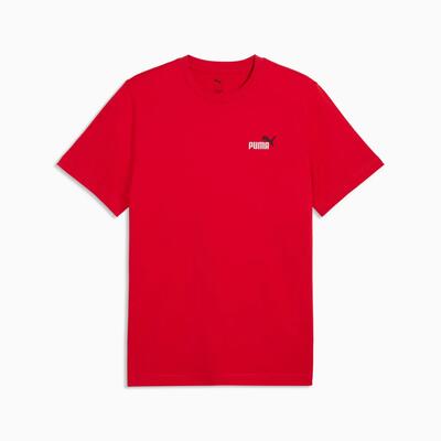 Heren puma ess 2 color small no.1 logo t-shirt rood maat xxl