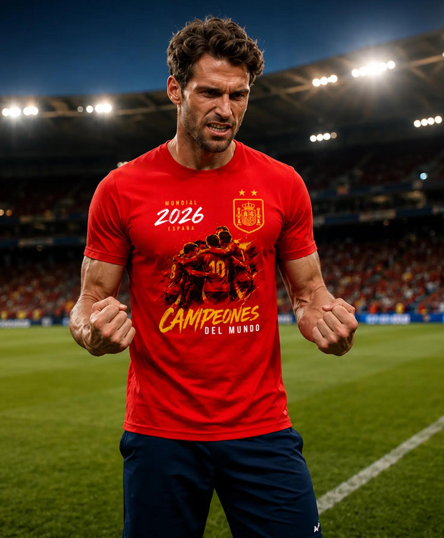 Camiseta manga corta España Campeones del Mundo 2026. 100% algodón 2/5