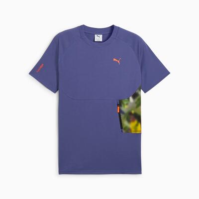 Puma hoops x pumatech graphic heren t-shirt paars maat m