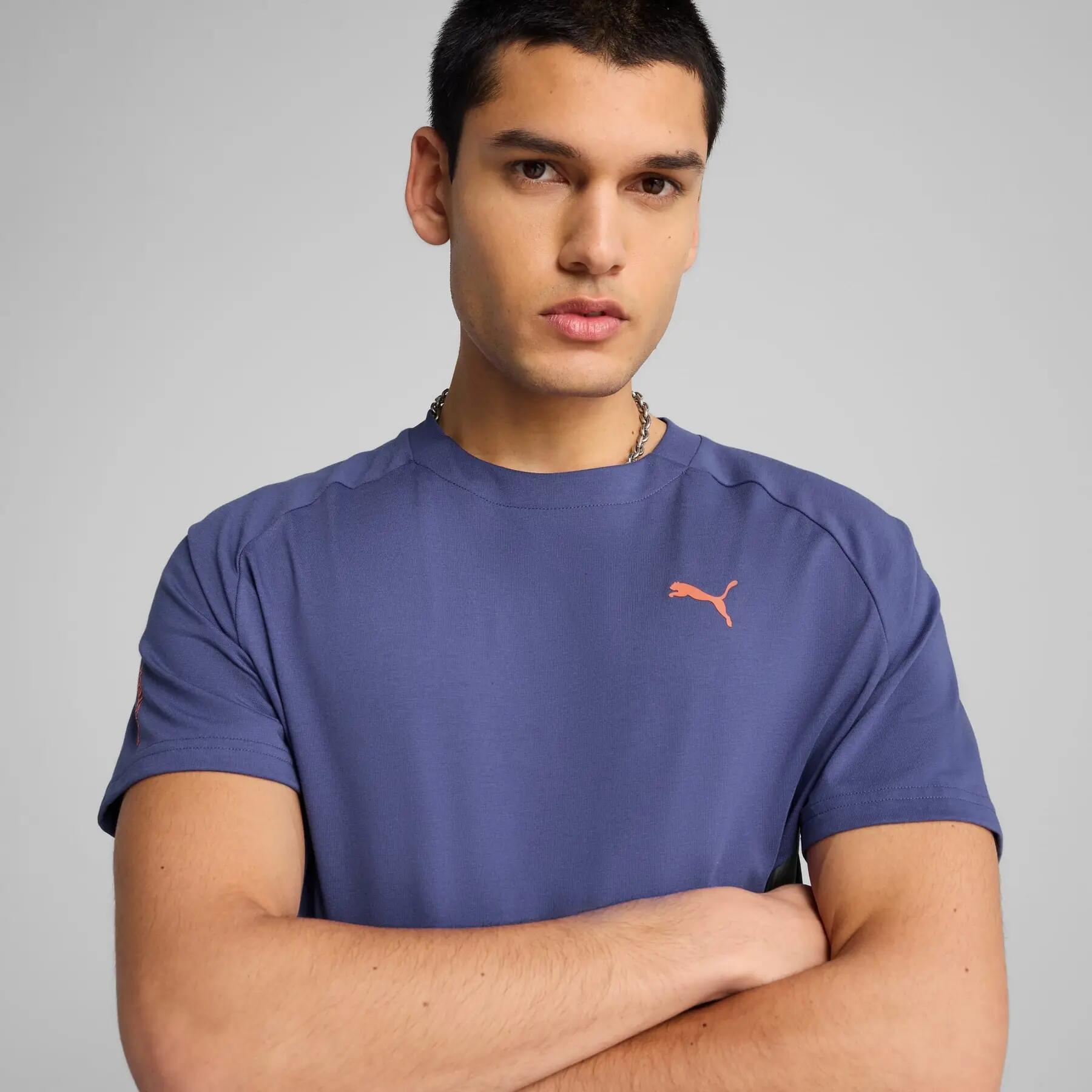 Puma HOOPS X PUMATECH GRAPHIC heren T-shirt paars maat M 7/7