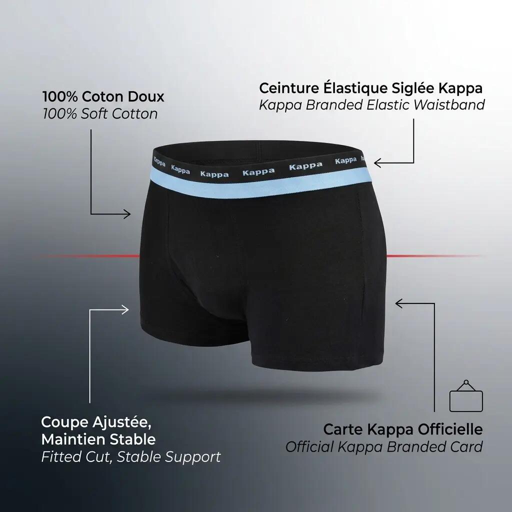 KAPPA Boxershorts Heren Set van 6, Katoen, Elastische Riem met Kappa Logo 5/7