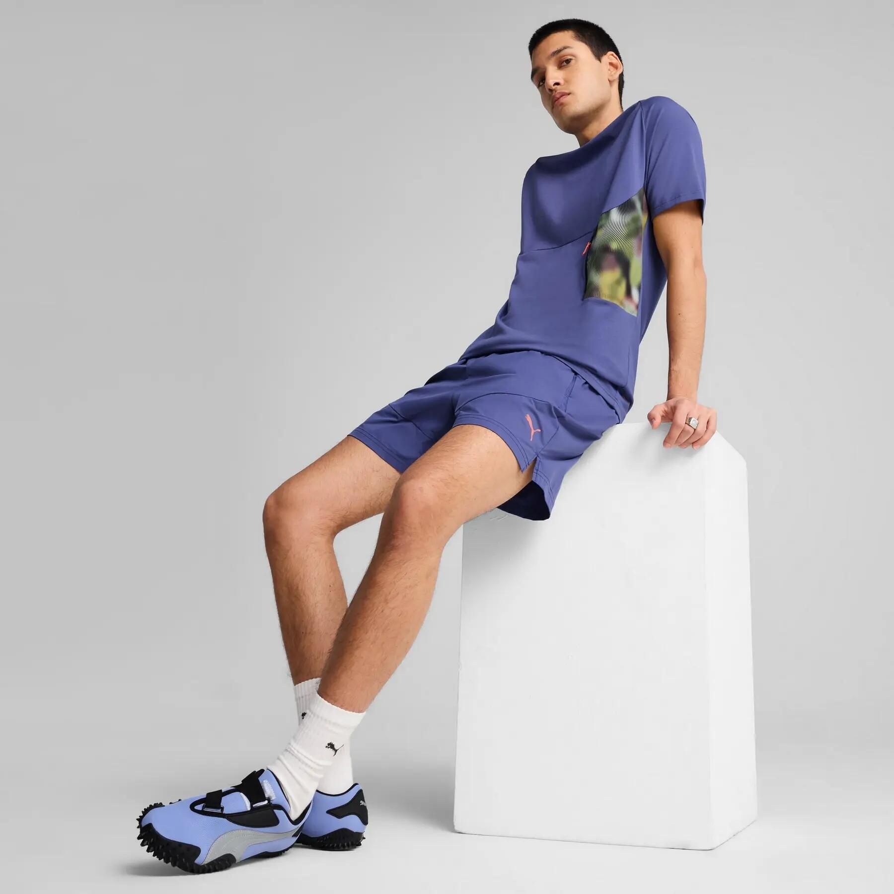 Puma HOOPS X PUMATECH GRAPHIC heren T-shirt paars maat M 5/7