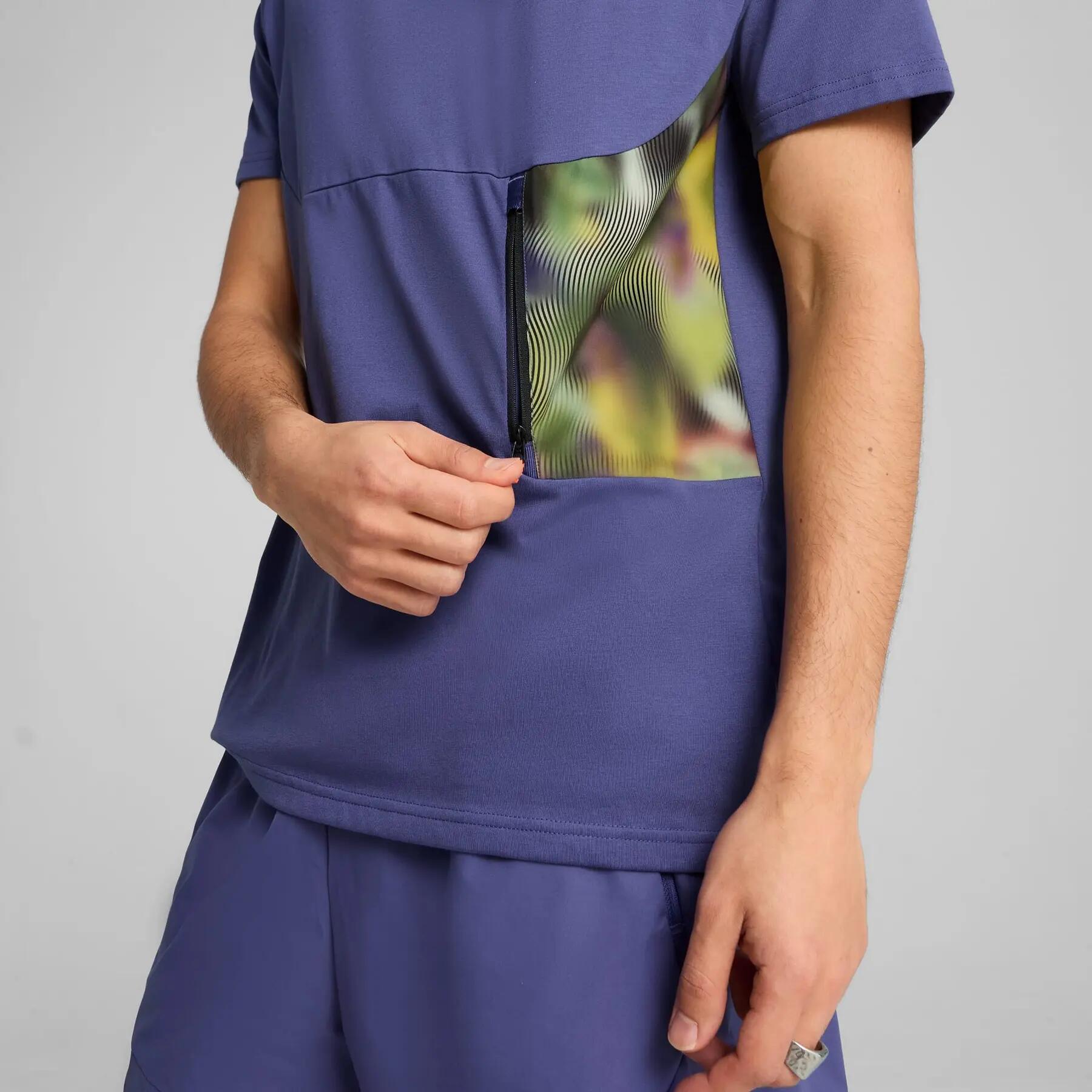 Puma HOOPS X PUMATECH GRAPHIC heren T-shirt paars maat M 4/7