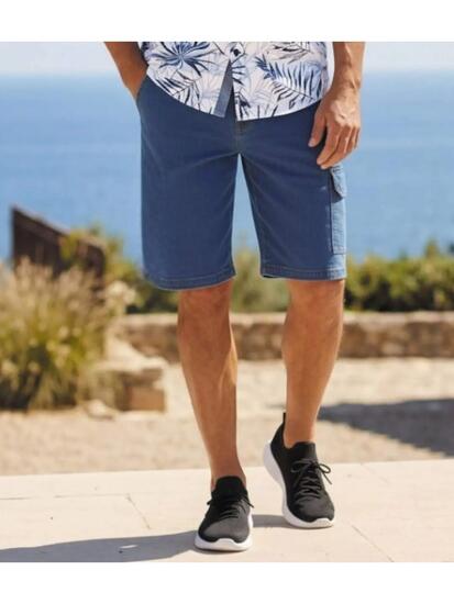 Bermuda Cargo en Jean Stretch Confort