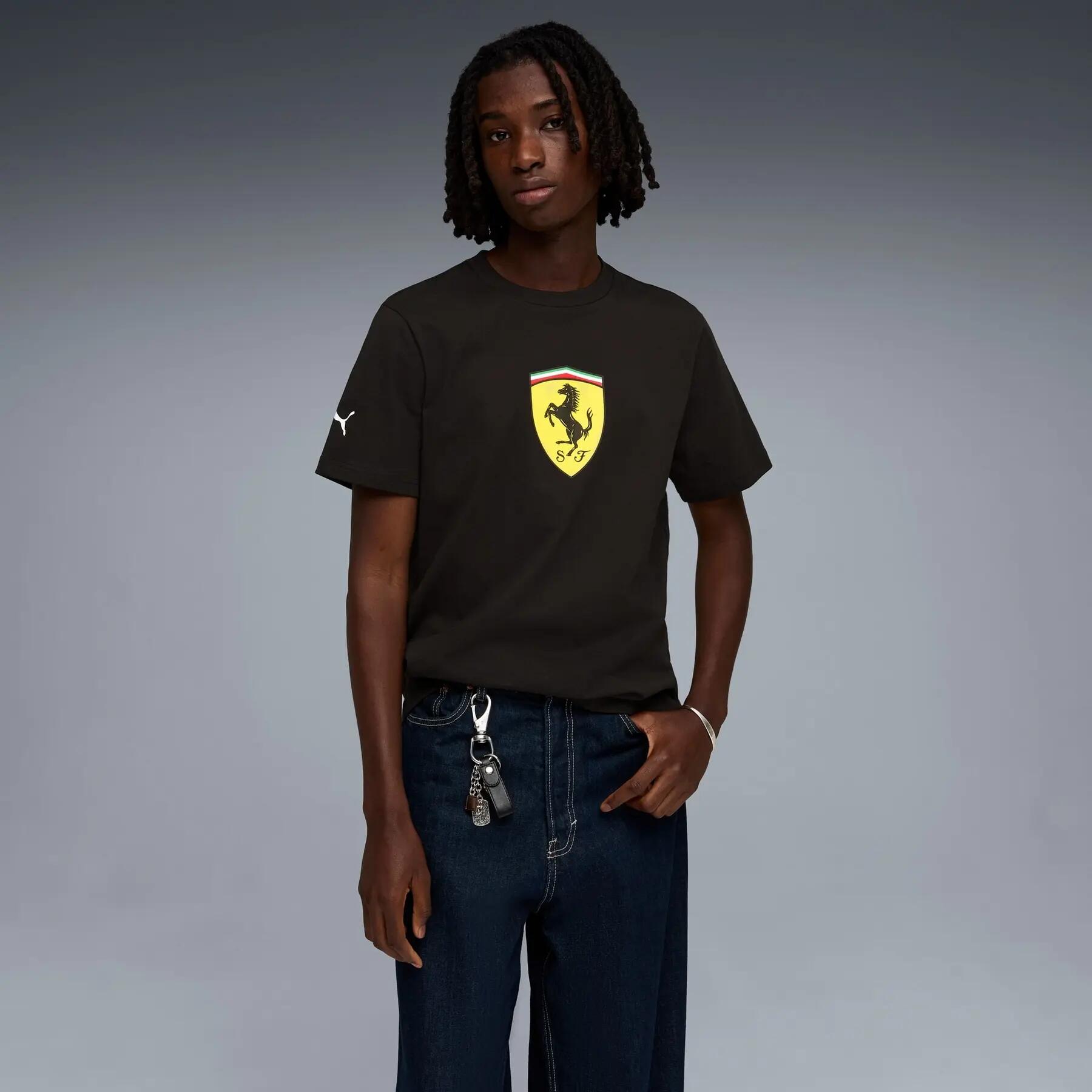 Camisa esportiva masculina Puma FERRARI COLORED SHIELD 3/5