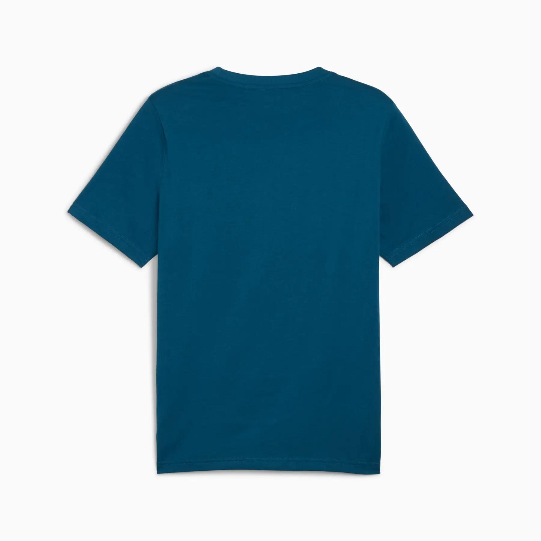 Camiseta masculina Puma ESS SMALL LOGO azul tamanho M 2/2