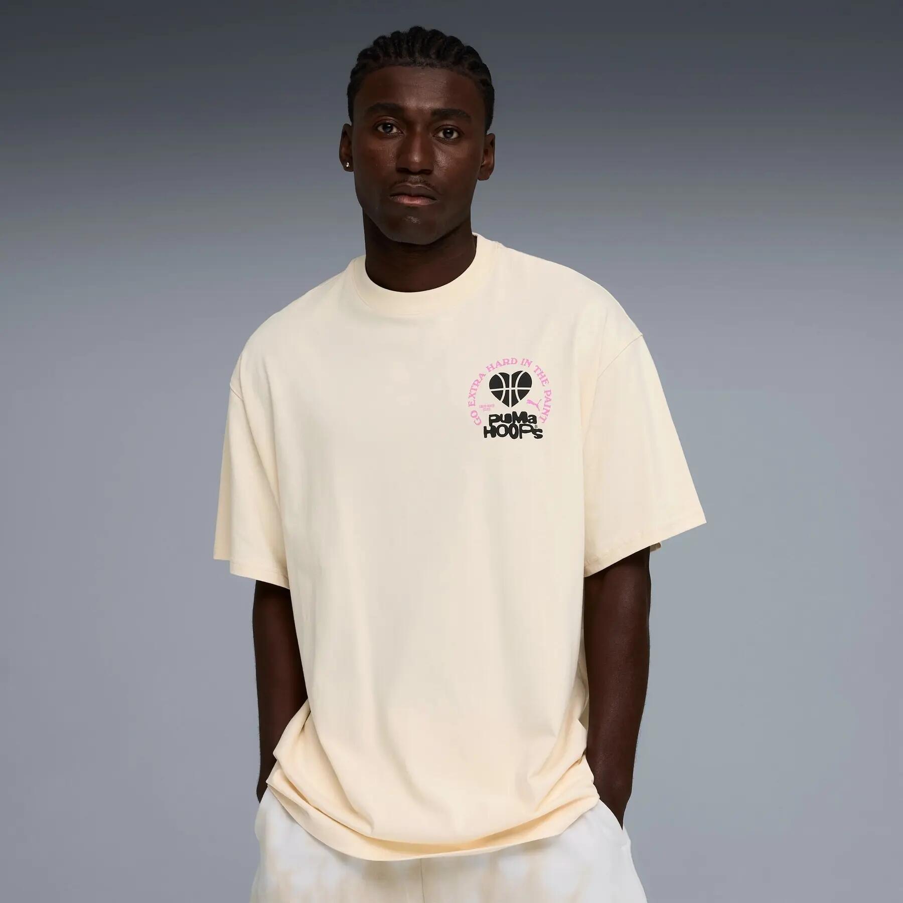 Camiseta masculina Puma WHAT THE FUN I bege tamanho XL 3/5