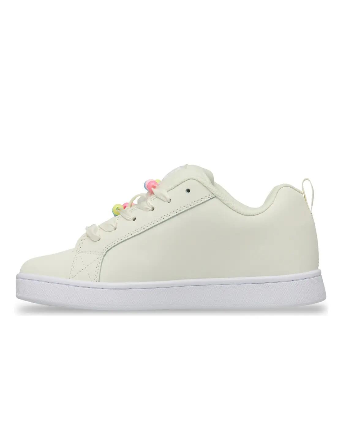 Leren schoenen COURT GRAFFIK Weiss Dames 3/4