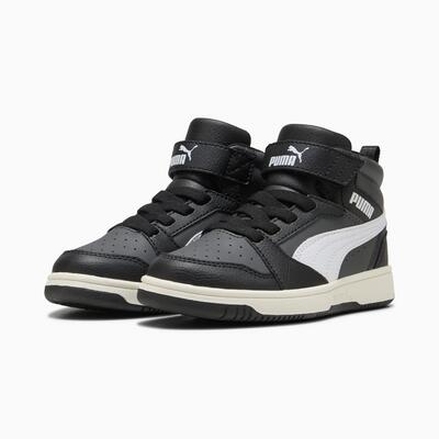 Puma rebound v6 mid ac+ ps kindersportschoenen zwart 39383229 r 33