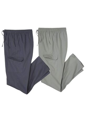 Le Lot de 2 Pantalons Détente Cargo