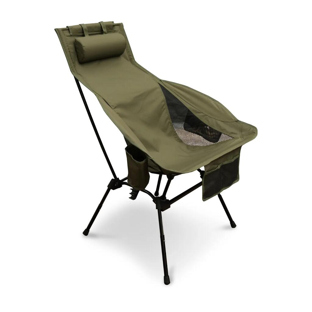 Large OFFLANDER camping chair, foldable, olive green