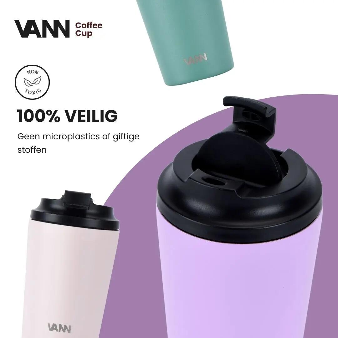 Drinkbeker - To go - Unisex - Dubbelwandig RVS, lekvrij - Highland Green 7/8