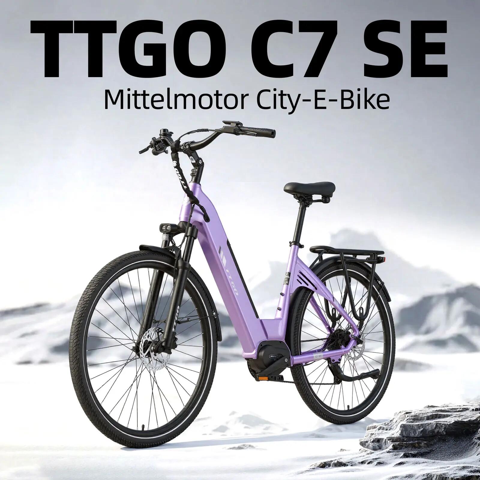 Elektrische fiets voor volwassenen TTGO C7SE batterij 36V18Ah banden 28 inch 5/15