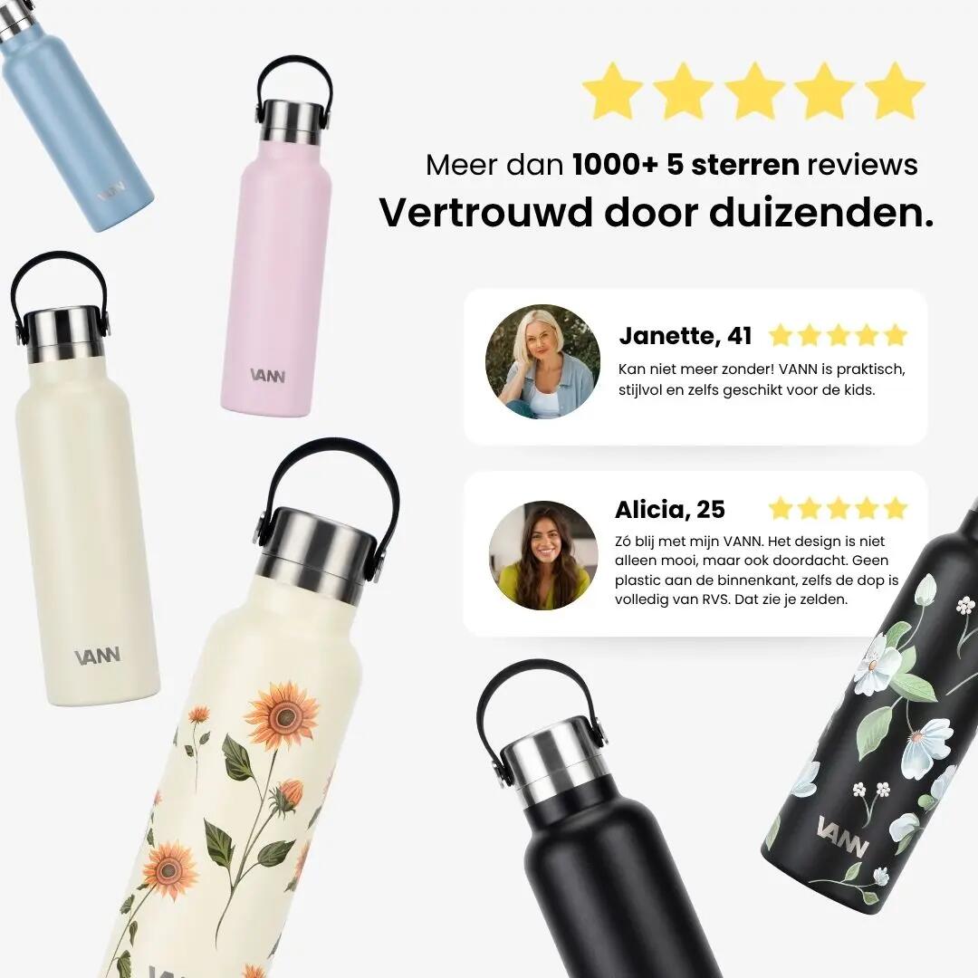 RVS waterfles - Essential Bottle 600 ml - 100% RVS, dubbelwandig - Arctic Sage 6/10