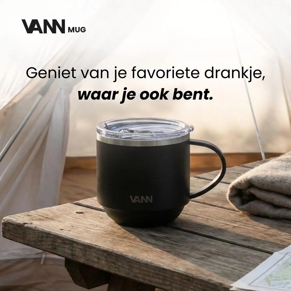 Thermosfles - Camping - Unisex - VANN Mug 330 ml - RVS 8/10