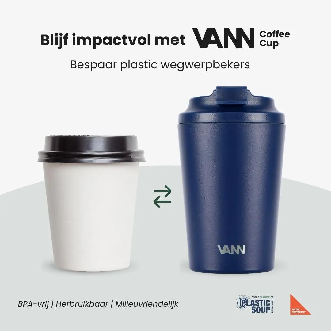 RVS koffiebeker to go - Koffiebeker 350 ml - Oranje 5/9