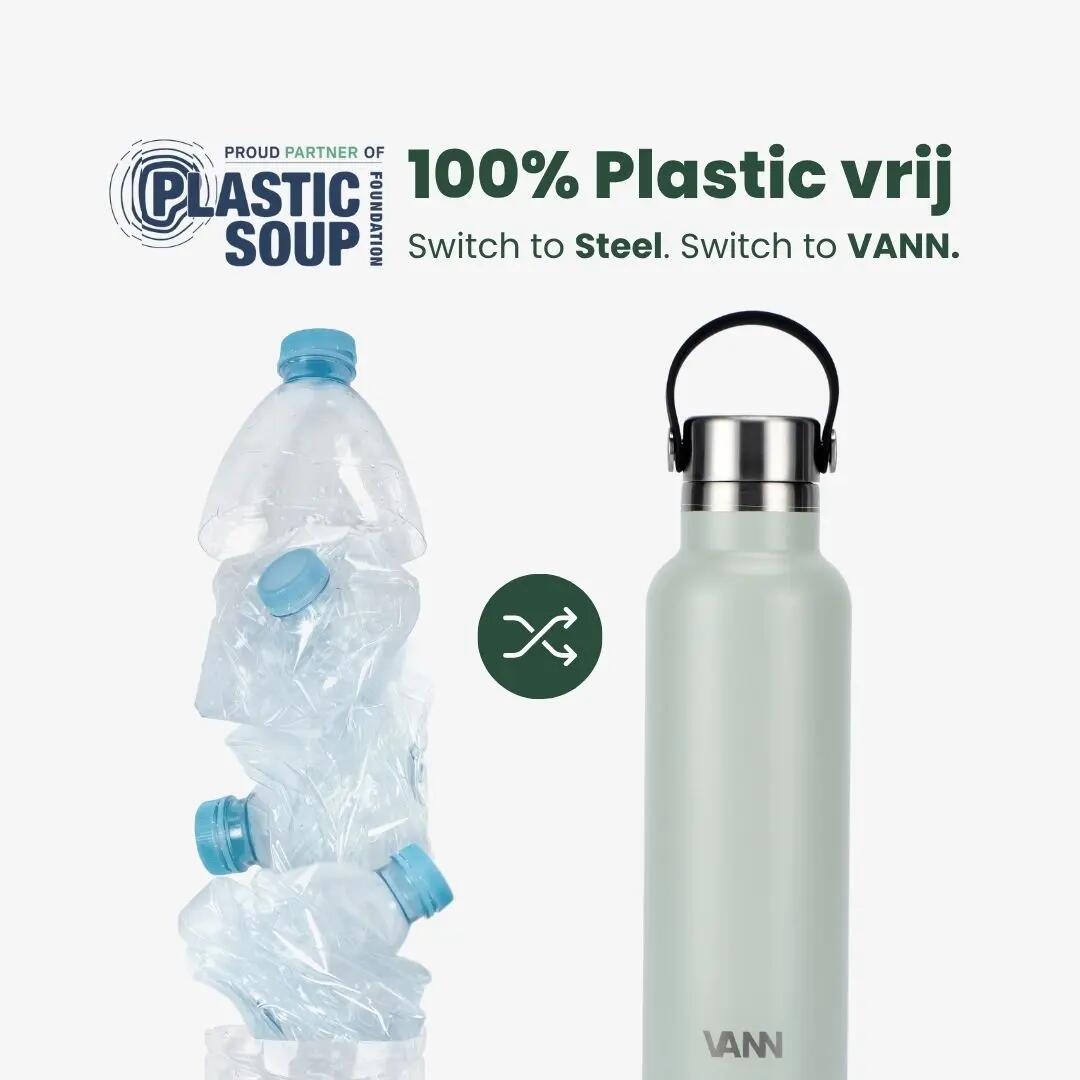 RVS waterfles - Essential Bottle 600 ml - 100% RVS, dubbelwandig - Arctic Sage 3/10