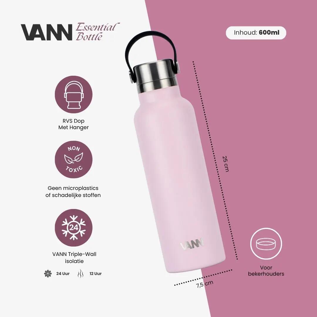 RVS waterfles - Essential Bottle 600 ml - 100% RVS, dubbelwandig 2/10
