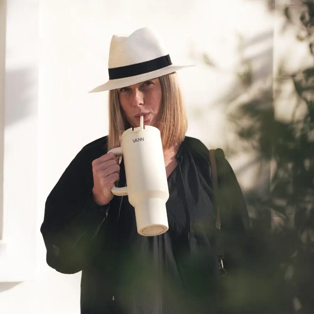 Drinkfles - Wandelen - Tumbler 1,2 L - RVS, lekvrij - Love Lila 10/11